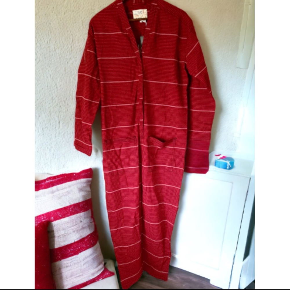 Sandrine Rose by Free People Striped Jumpsuit Lounge Wear Size Medium - Picture 8 of 9